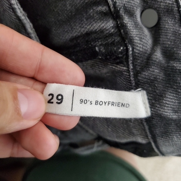 Pacsun Washed Black High Rise Distressed Ripped 90s Boyfriend Jeans - Picture 10 of 11